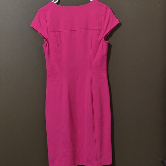 Boden Hot Pink Paddington Cap Sleeve Dress SIZE US 4R - Picture 3 of 7